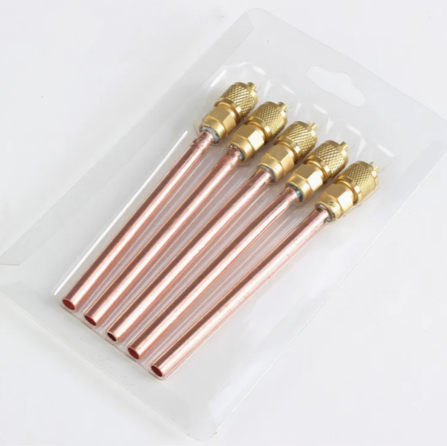 Access valve 1/4" × 100mm × 0.35mm copper – refrigeration HVAC Tanzania