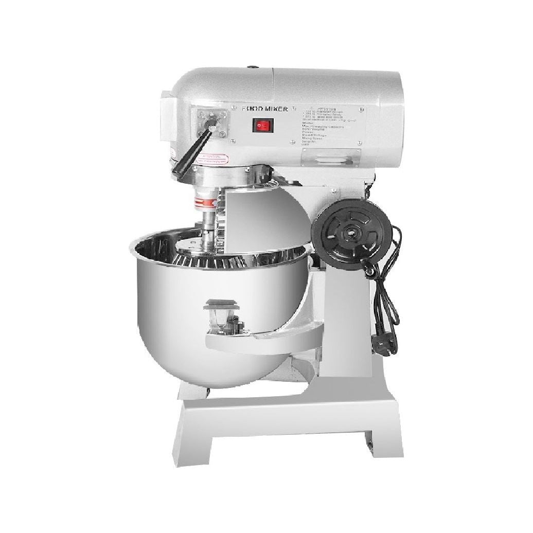 B10B 10L Commercial Food Mixer with 3-speed settings and stainless steel bowl for commercial kitchens.