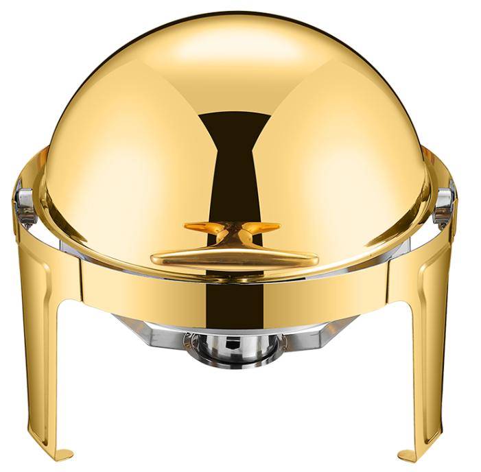 DZW-G721 6.0L roll top round golden chafing dish Tanzania