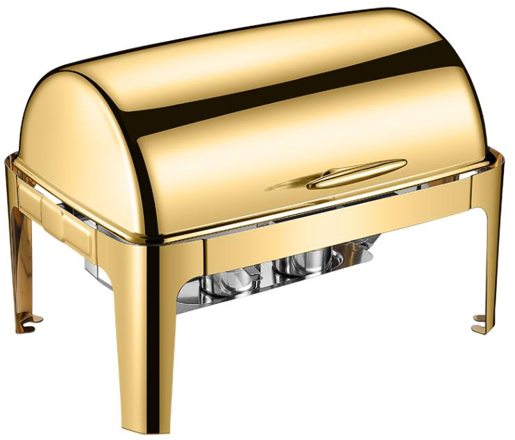 DZW-G723 9.0L roll top rectangular golden chafing dish Tanzania