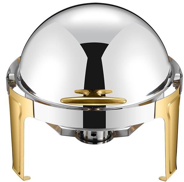 DZW-H721 6.0L roll top round half golden chafing dish Tanzania