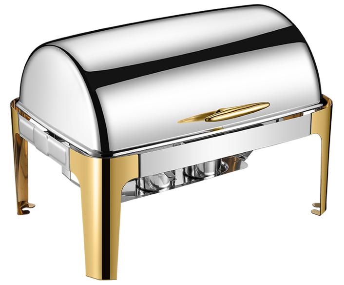 DZW-H723 9.0L roll top half golden chafing dish Tanzania