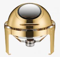 DZW-KG721 6.0L roll top round golden chafing dish with window Tanzania