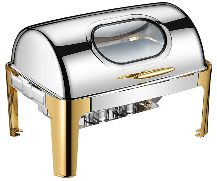 DZW-KH723 9.0L roll top half golden chafing dish with window Tanzania