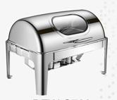 DZW-KS723 9.0L roll top silver chafing dish with window Tanzania