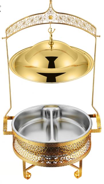 DZW-LF080 golden four-leaf jazz cover chafing dish 8.0L Tanzania