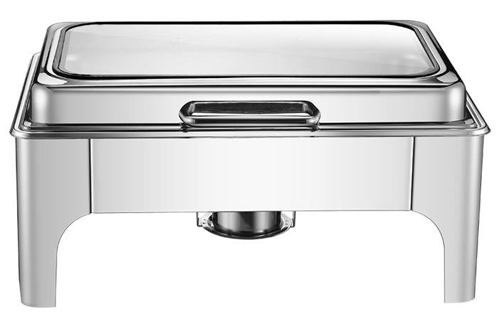DZW-S323 9.0L rectangular silver chafing dish with glass window Tanzania