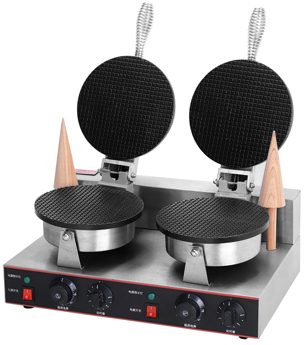 HCB-2 dual plate cone waffle baker Tanzania – commercial equipment