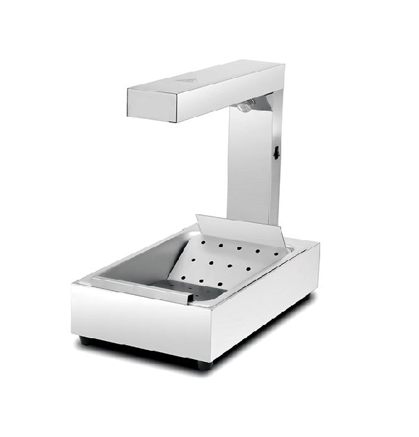 HCW-620 chip warmer with 1KW power, stainless steel, and compact design