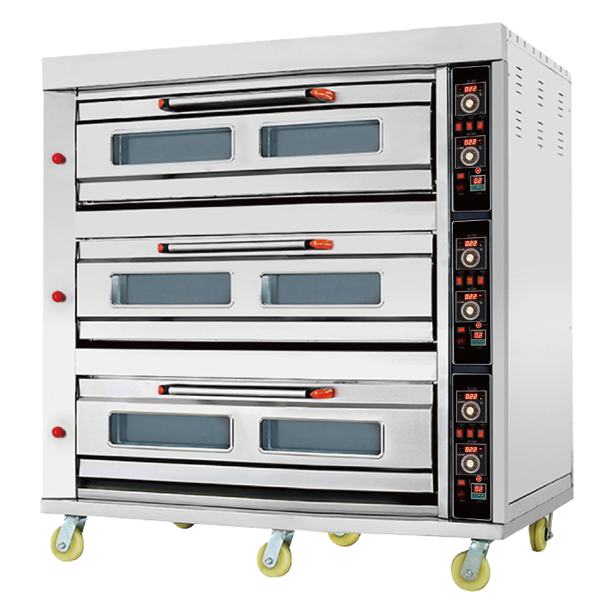 HGB-90Q – 9 Tray – 3 Deck Gas Deck Oven – Commercial.