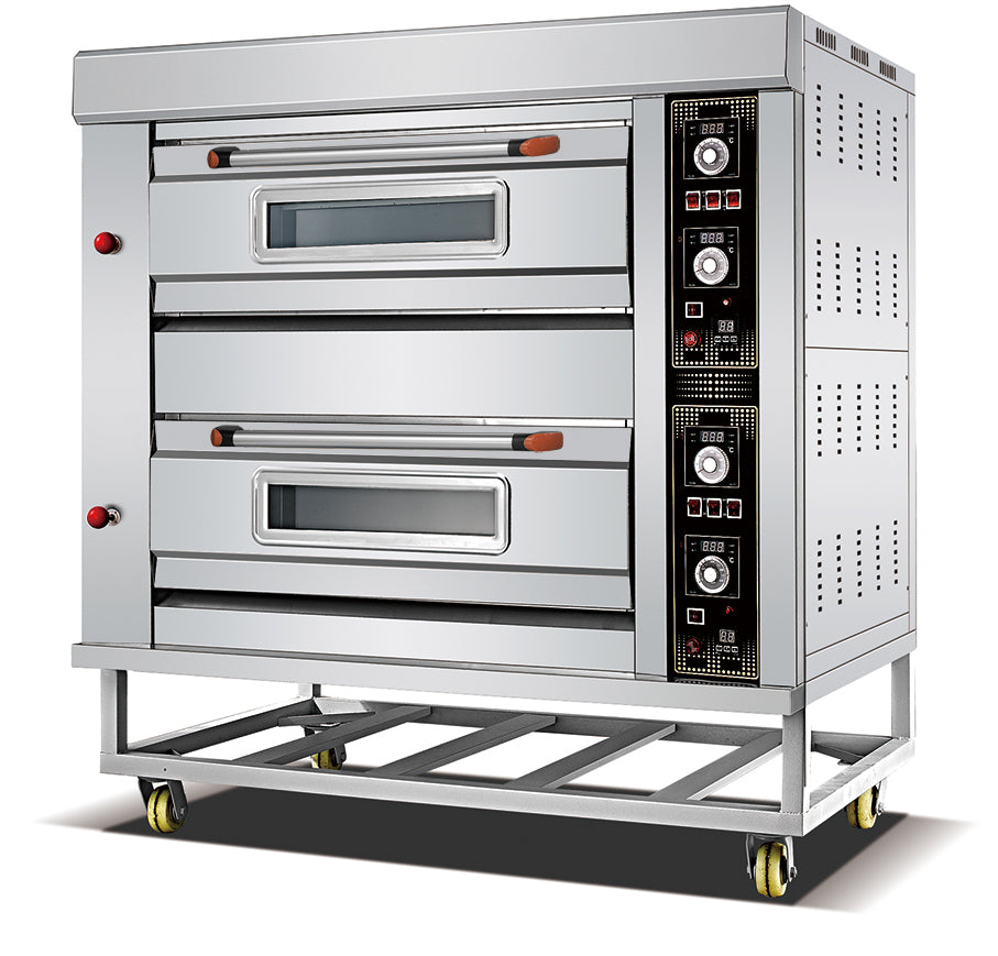 HGO-24 2-Deck 4-Tray Gas Deck Oven for commercial baking.