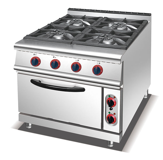 HGR-905A – 4-Burner – Gas Range with Electric Oven – Commercial.