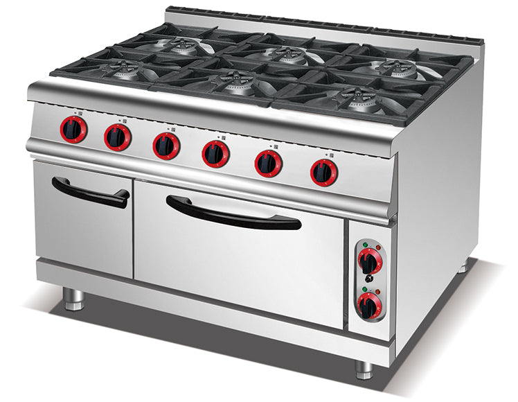HGR-996A – 6-Burner – Gas Range with Electric Oven – Commercial.