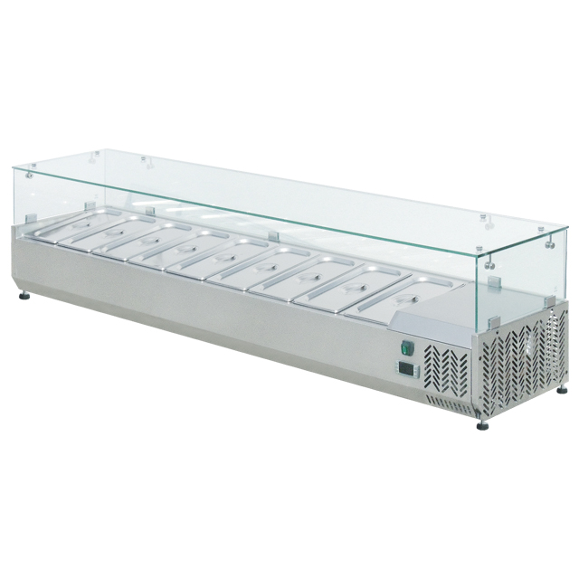 HSL-1800 - 9x1/4 GN Static Cooling Salad Bar - Commercial.