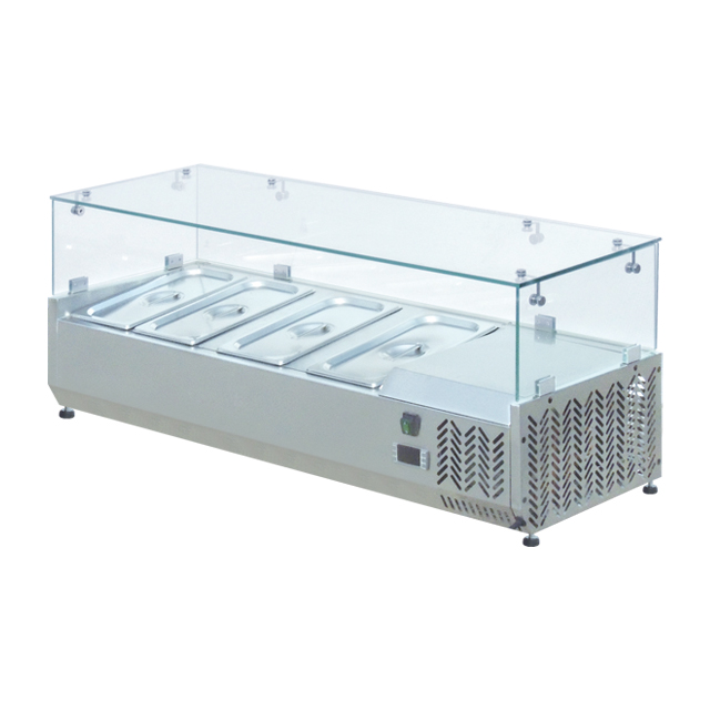 HSL-1000 - 4x1/4 GN Static Cooling Salad Bar - Commercial.