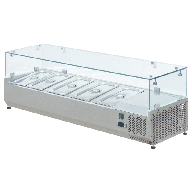 HSL-1200 - 5x1/4 GN Static Cooling Salad Bar - Commercial.
