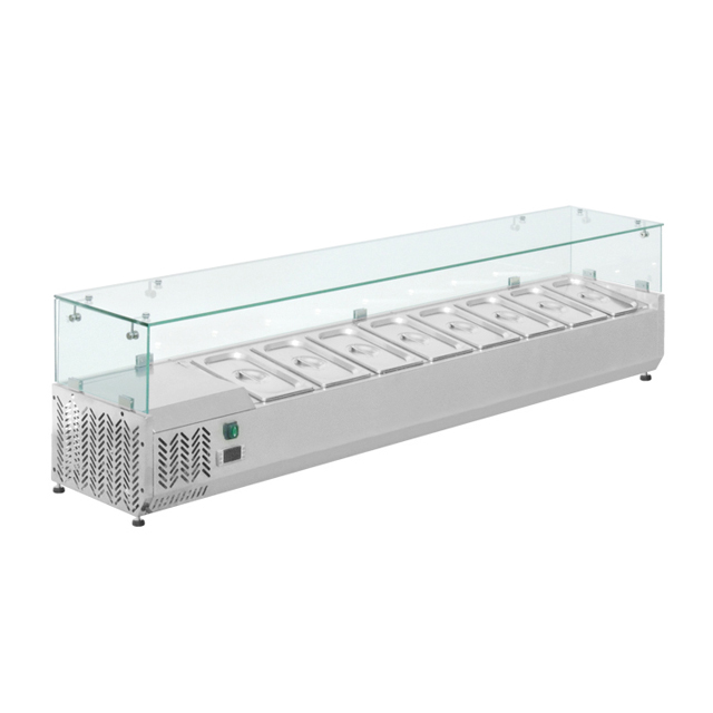 HSL-1500 - 7x1/4 GN Static Cooling Salad Bar - Commercial.