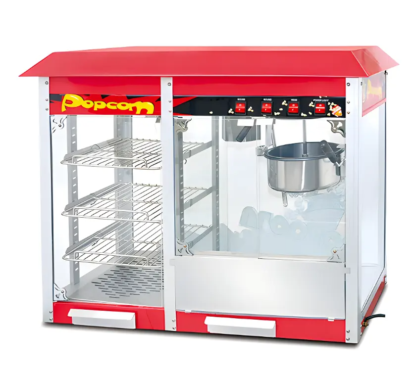 HW-P8 - 8oz Popcorn Machine & Warming Showcase - Commercial.
