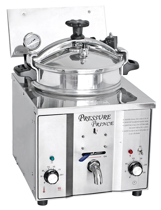 MDXZ-16 electric pressure fryer, 16L capacity for commercial use.