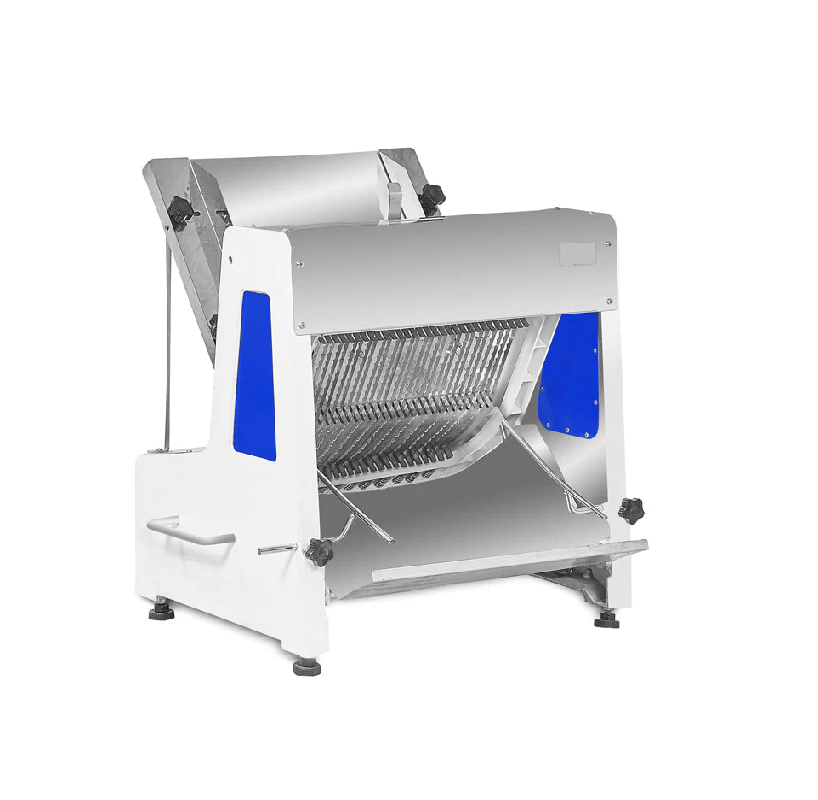 TR31 commercial bread slicer with adjustable thickness settings for bakery use.