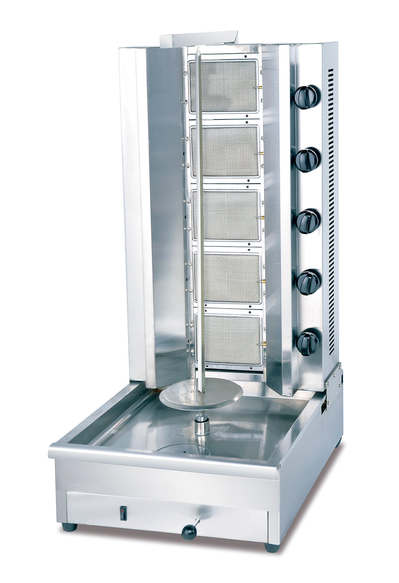 WG-1050 – Gas Kebab Machine – 5 Burners – 25–40 kg Capacity.