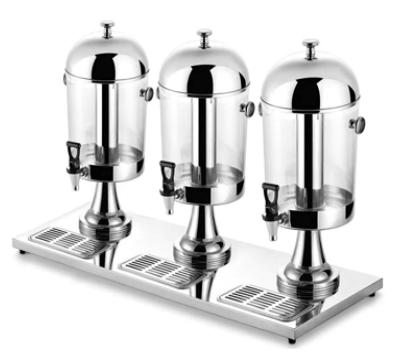 WG-Q24 – 8L+8L+8L – Juice Dispenser (Silver Triple) – Commercial.