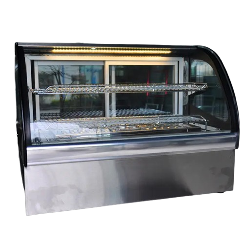 WG-TS-2 900mm cake showcase with dual compressors and fan cooling for commercial use.