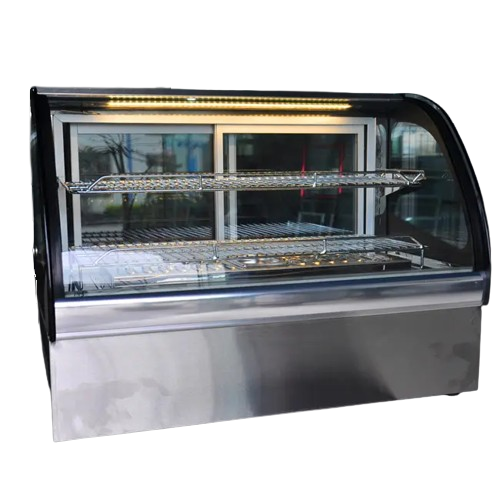 WG-TS-3 1200 commercial cake showcase with dual compressors and fan cooling.