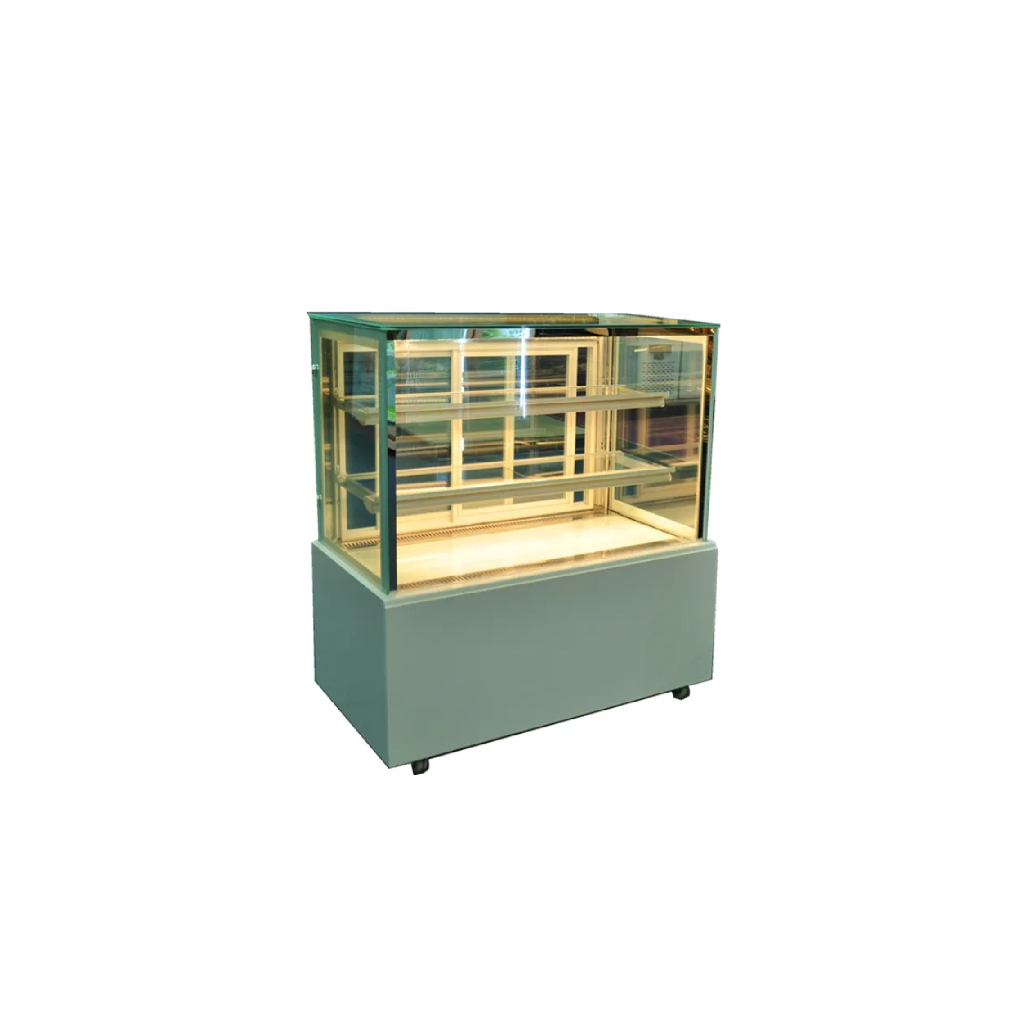 WG-ZZ-120 cake showcase with fan cooling and temperature control for commercial use.