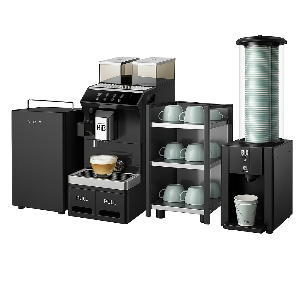 BTB-101+3 automatic coffee machine with milk fridge East Africa hotels