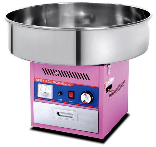 HGC-04 gas candy floss machine with 720mm pan for making cotton candy, ideal for commercial use.
