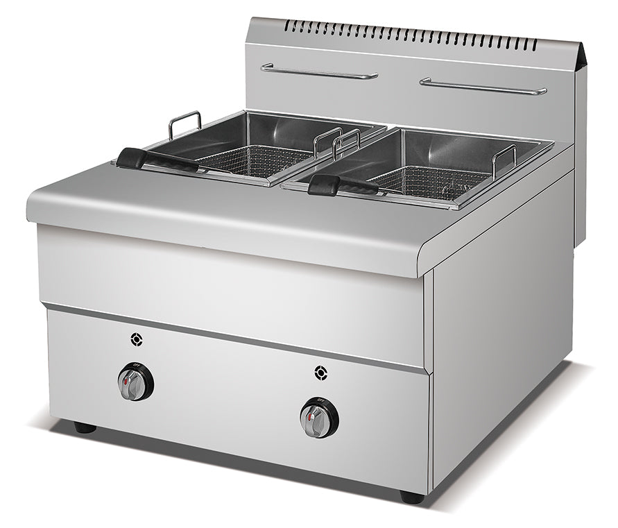 HGF-772 double tank gas fryer commercial kitchen equipment Tanzania