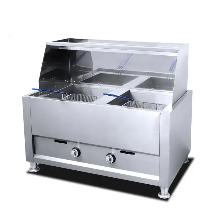 HGF-907C double tank gas fryer commercial kitchen equipment Tanzania