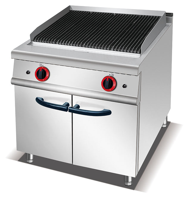 HGL-907 800mm gas lava rock grill with cabinet commercial kitchen equipment Tanzania