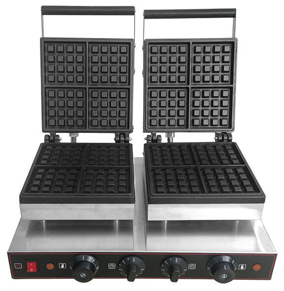 HWB-2S - 2-Plate Waffle Baker (3.2KW, Teflon Plates) - Commercial.