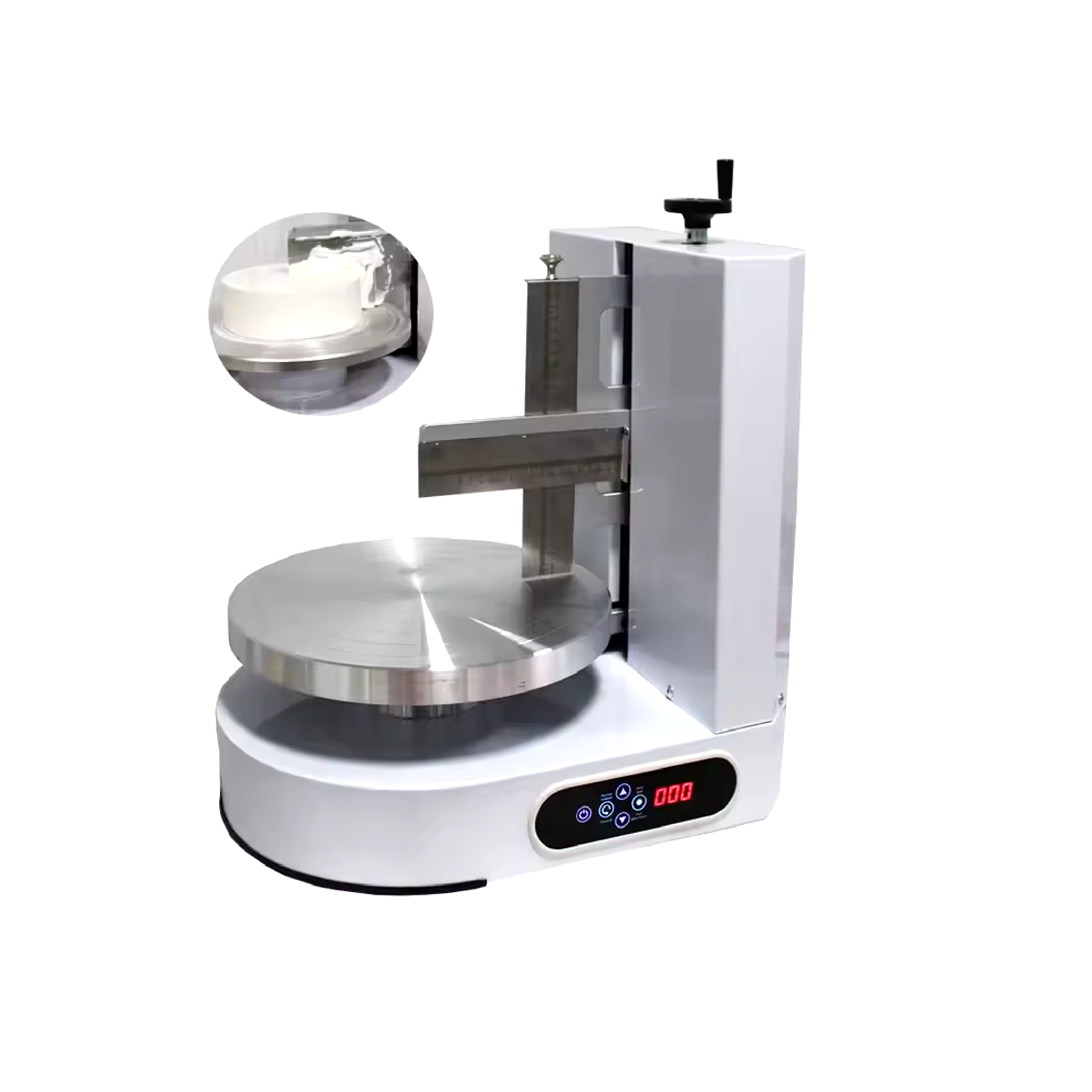 SRDG-MRJ semi-automatic cake coating machine 35cm turntable Tanzania