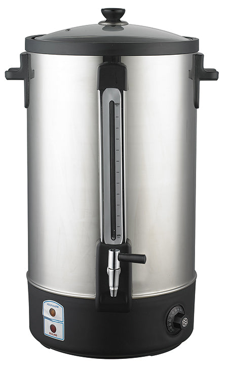 WB-30 double-layer water boiler with stainless steel inner and outer layers, 30L capacity, and 2KW power for commercial use.