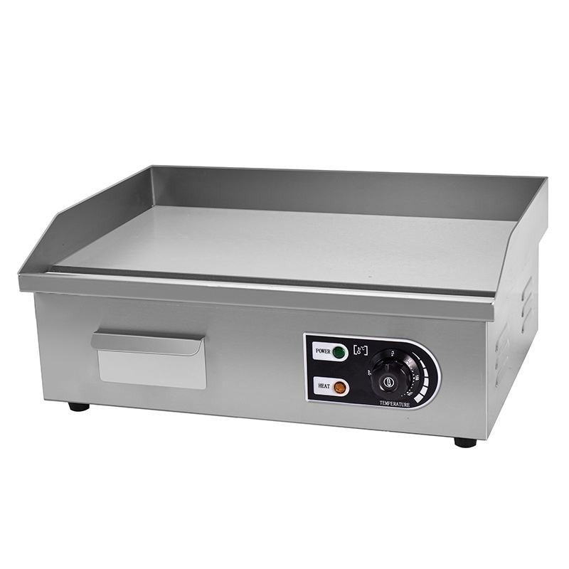 WG-818A Commercial Electric Griddle with 540×298mm cooking plate and 3kW heating power.


