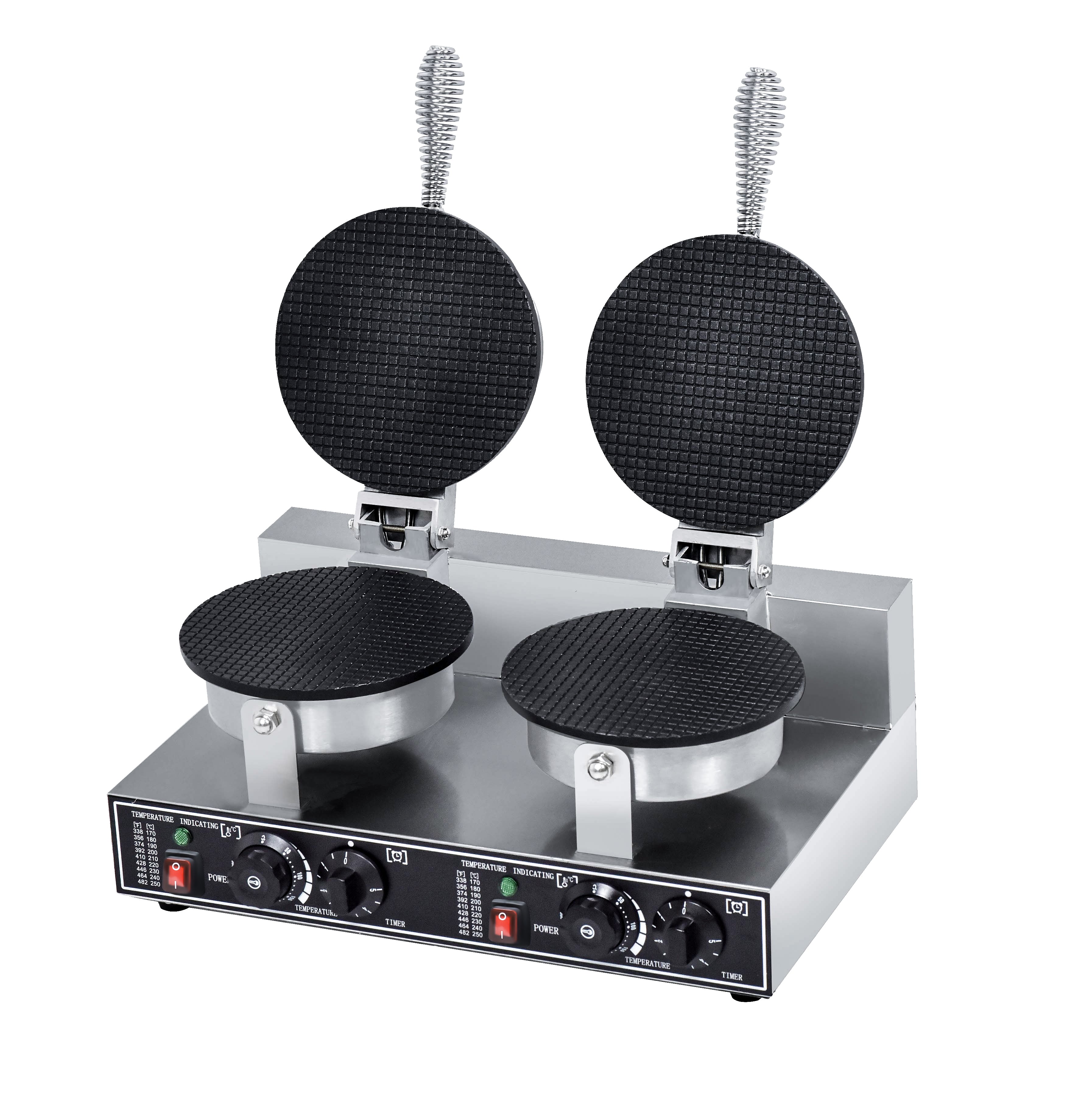 WG-HF-2XG – Dual 20.9cm Plate Cone – Waffle Baker – Commercial.